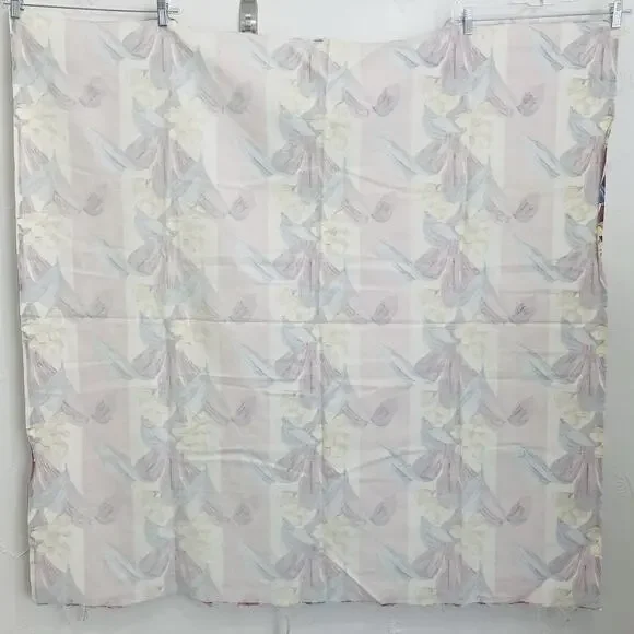 Pink Mauve Barkcloth Era Vintage Curtain Drape Upholstery Fabric Pieces 2 Magent - Picture 8 of 11